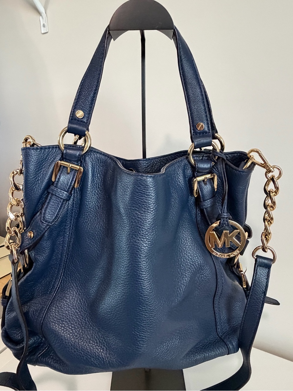 Michael Kors Tristan Large Shoulder Tote with Gold Hardware